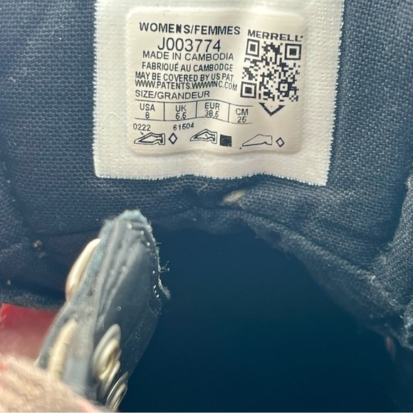 Merrell Women's 8 Alpine Hiking Boots Falcon Dark Gray Vegan Leather J003774 - Picture 7 of 8